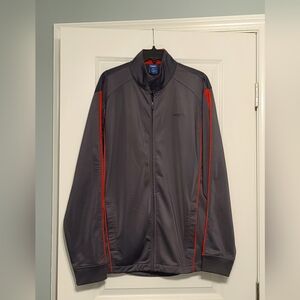 Reebok Men's Sz XL Full Zip Up Gray & Red Lightweight Jacket